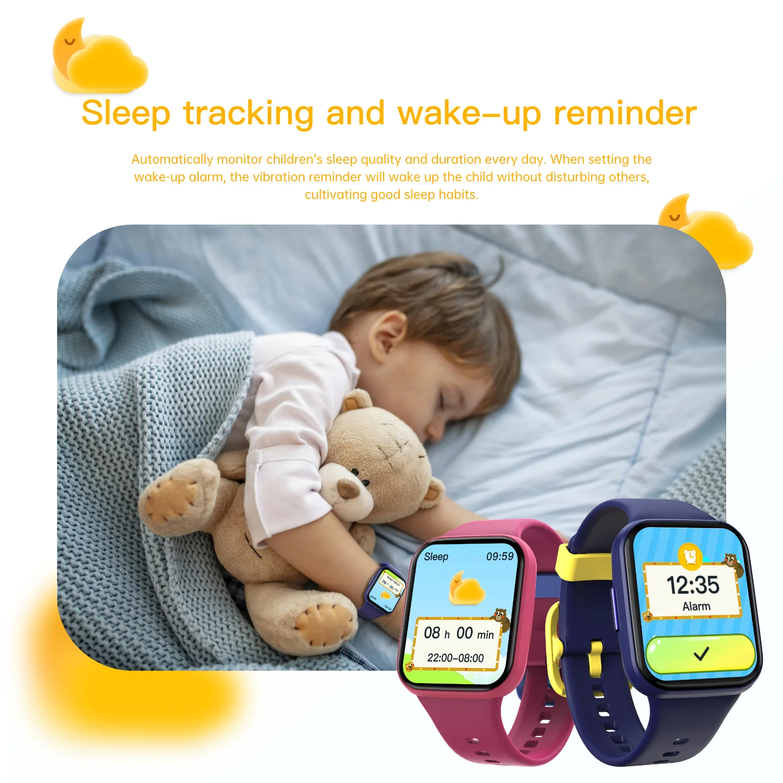 Amorus Kids Smart Watch Health Monitor Interactive Electronic Watch for Children's Sport Studing Watch Best Birthday Gifts