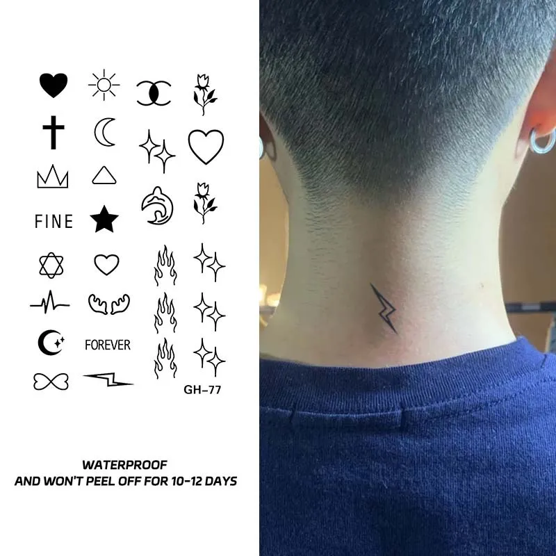 

Минималистичные компактные татуировки с травяным соком, наклейки, маленькая картина, временная татуировка, полупостоянная прочная поддельная татуировка, искусство для мужчин и женщин