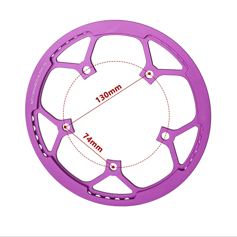 54T Folding Bike Chainring 130BCD Single Chainring 12 Speed With Chain Guard Aluminium Alloy Bicycle Parts view 6
