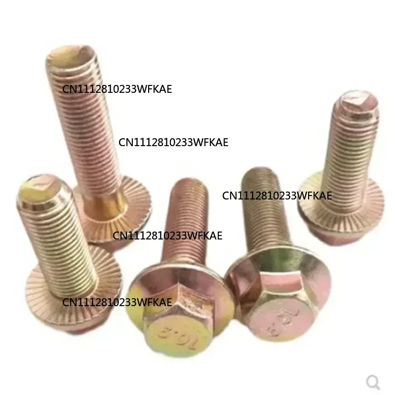 3-20PCS M10x1.25 M12x1.25 M14X1.5 Grade 10;9 Steel with Zinc Fine Thread Flange Hex Bolts
