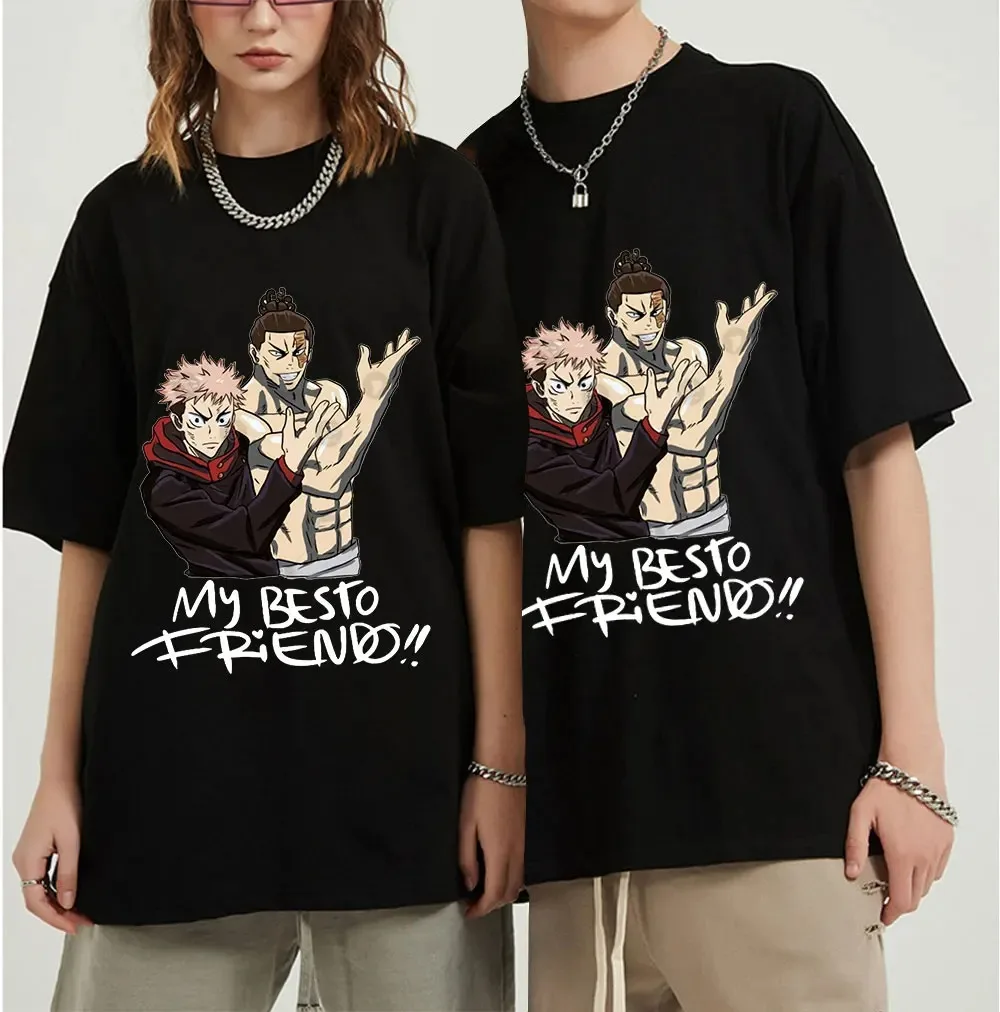 New  T-Shirt Jujutsu Kaisen My Besto Friendo Todo Aoi Novelty 100% Cotton Tee Shirt Anime T Shirts O Neck Clothing Plus Size