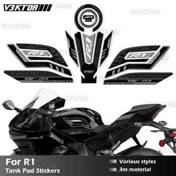 R1 adesivo do tanque de combustível tampa de gás de óleo 3d decalque capa protetor à prova dwaterproof água para r1 YZF-R1 yzf r1 yzf r1m 2015-2023