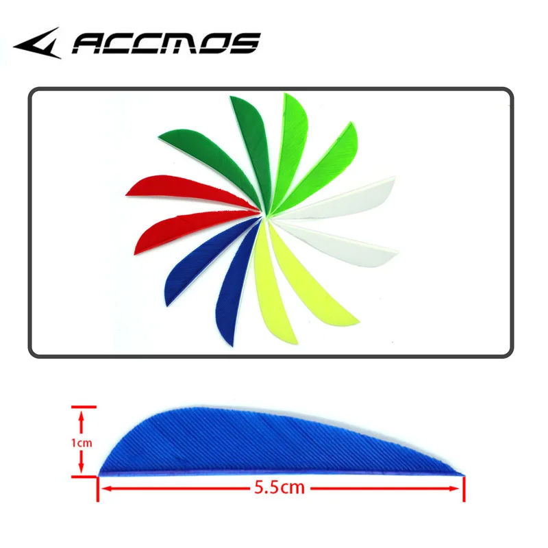 

50 шт., перья для стрельбы из лука, природные перья 5,5 см для стрельбы из лука, охотничьи аксессуары