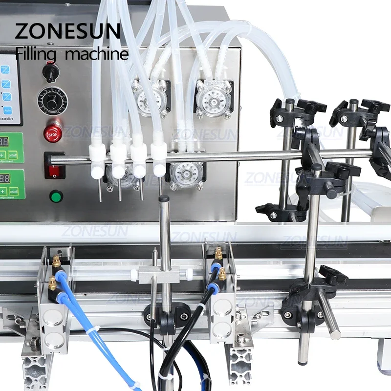 ZONESUN Automatic Desktop CNC Peristaltic Pump Liquid Filling Machine  Perfume Filler Bottle Water Packing Machine ZS-DTPP4W