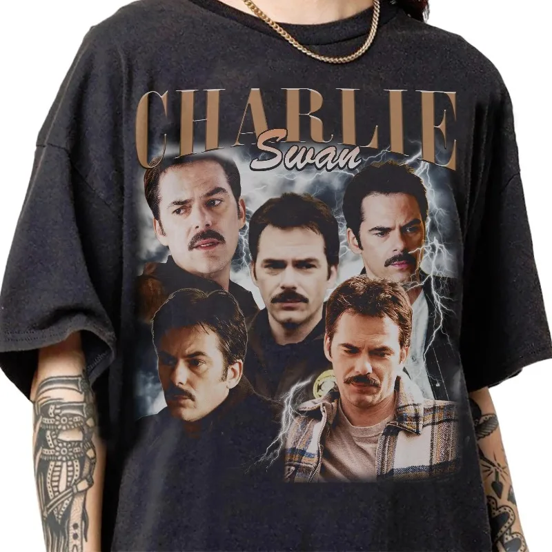 Limited Charlie Swan 90s Bootleg Vintage T-Shirt, Charlie Swan Streetwear Classic Tee, Twilight Saga Gifts For Unisex T-Shirt