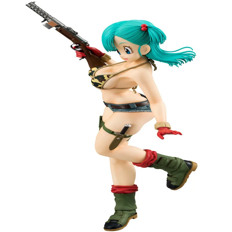 Anime Dragon Ball Sexy Mädchen Serie Bikini Bulma Militär Uniform Action Figur Modell PVC Desktop Dekoration Spielzeug Geschenk