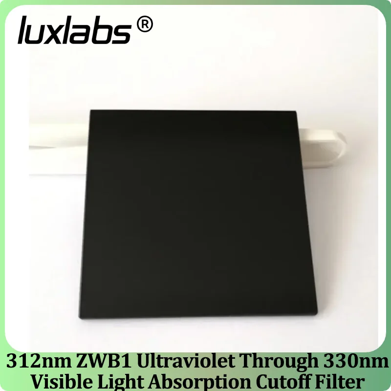 

312nm ZWB1 Ultraviolet Through 330nm Visible Light Absorption Cutoff Filter UG11 Black Glass