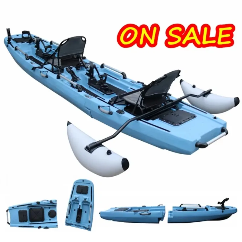 Modular Pedal Fishing Kayak, 9.7ft 3-Section Removable, HDPE Rotomolded Hull, Sit-on-Top, for Lake River Ocean Angling Touring