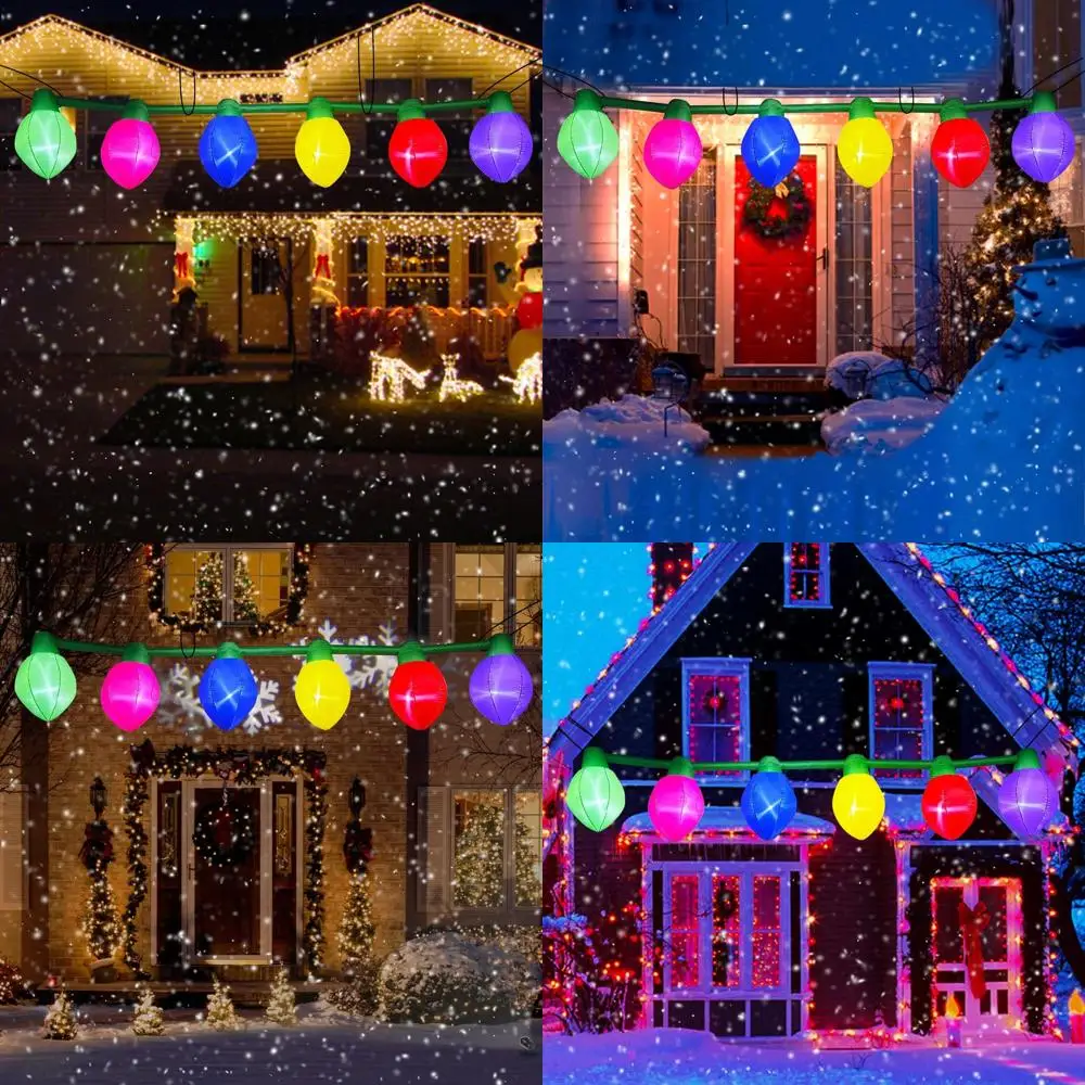 

15-Foot LED-Illuminated Christmas Inflatable Balls for Outdoor Lawn and Indoor Party Decorations