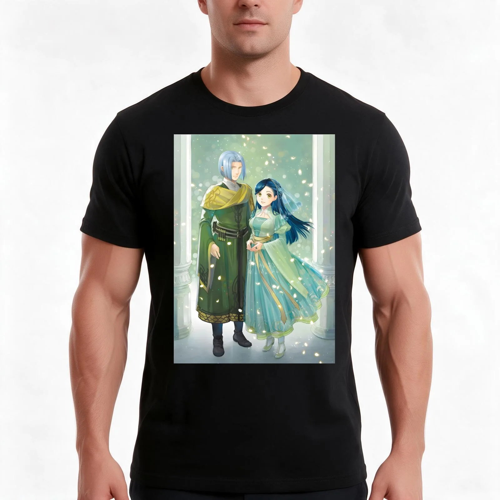 Ascendance of a Bookworm Rozemyne and Ferdinand Engaged T-Shirt Summer Casual Cotton Tee Oversized Streetwear Tops