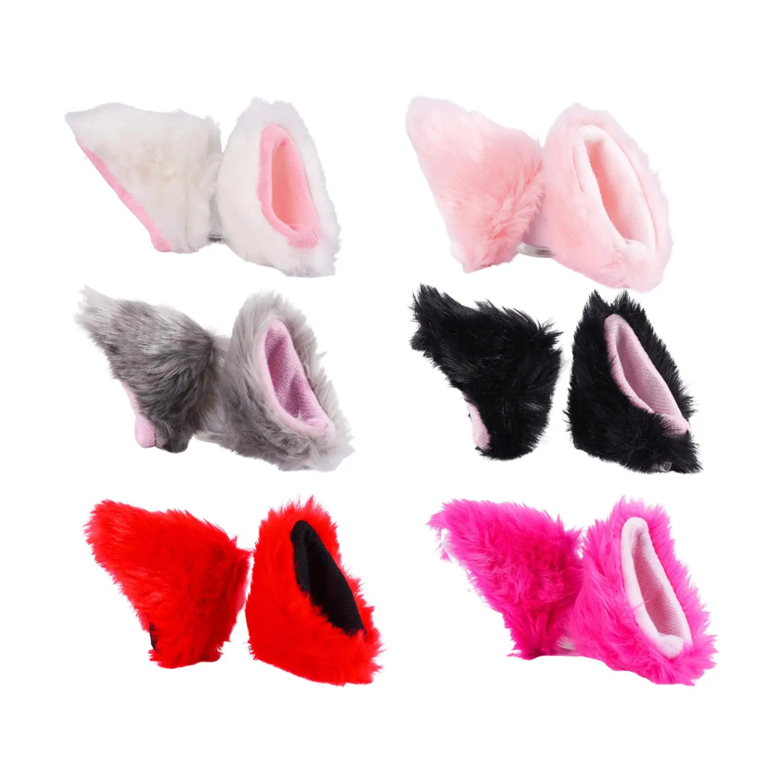 Plush Ear Decor Motorbike  Accessories Creative Gifts Adhesive