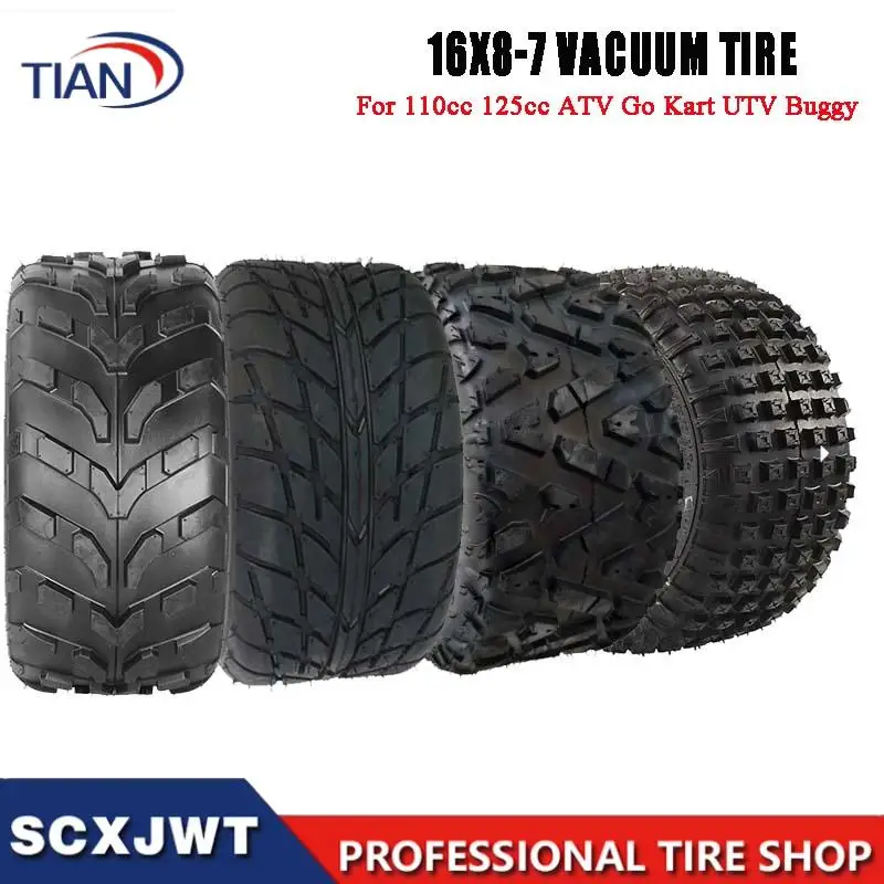 16X8-7 Kart Auto Parts 7 Inch ATV Tires 16X8.00-7 16 * 8-7 Highway Tire Off-road Tire Wear-resistant Wheel Tires