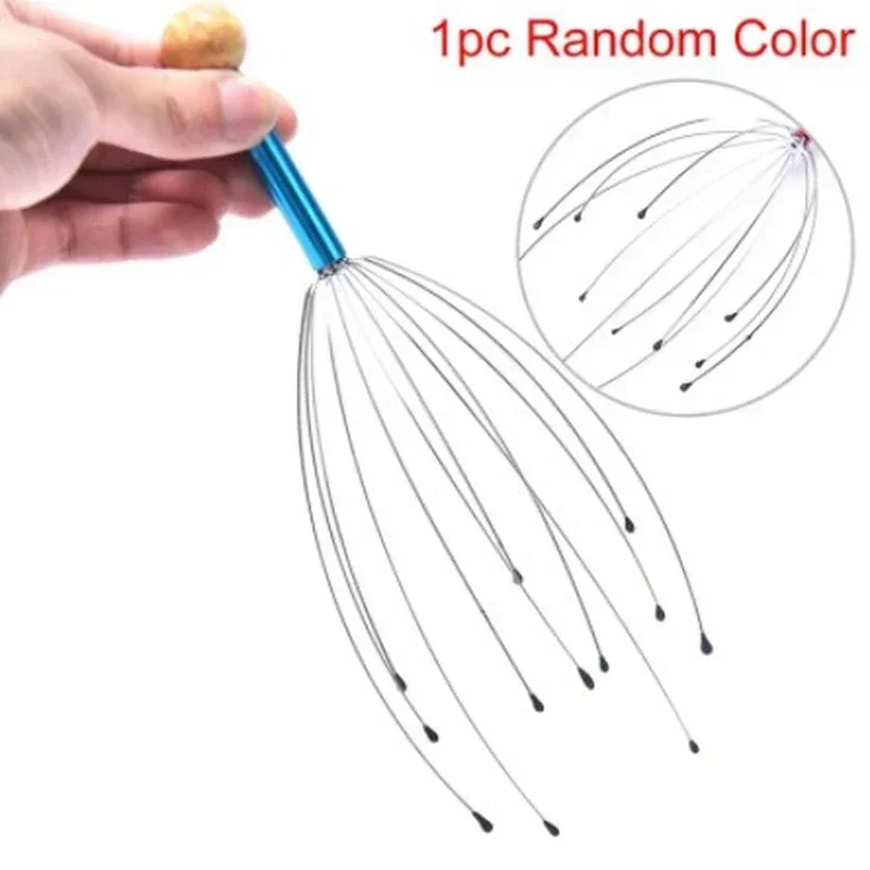 Metal Head Relax Massager Healing Neck Claw Massage Anti-stress Pain Relief Octopus Relax Spa Headache Stimulate Blood Circulate