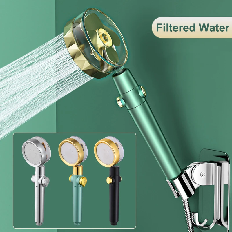 Tornado Shape Water Shower Head with Hose Shower Head High Pressure Handheld Douche Shower Filter Bathroom Accessories