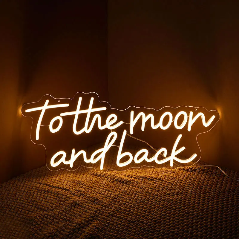 To the moon and back Led Neon Sign Custom Night Light Sign for Birthday Party Decor Oh Baby Neon Light Lets Party Home Decor