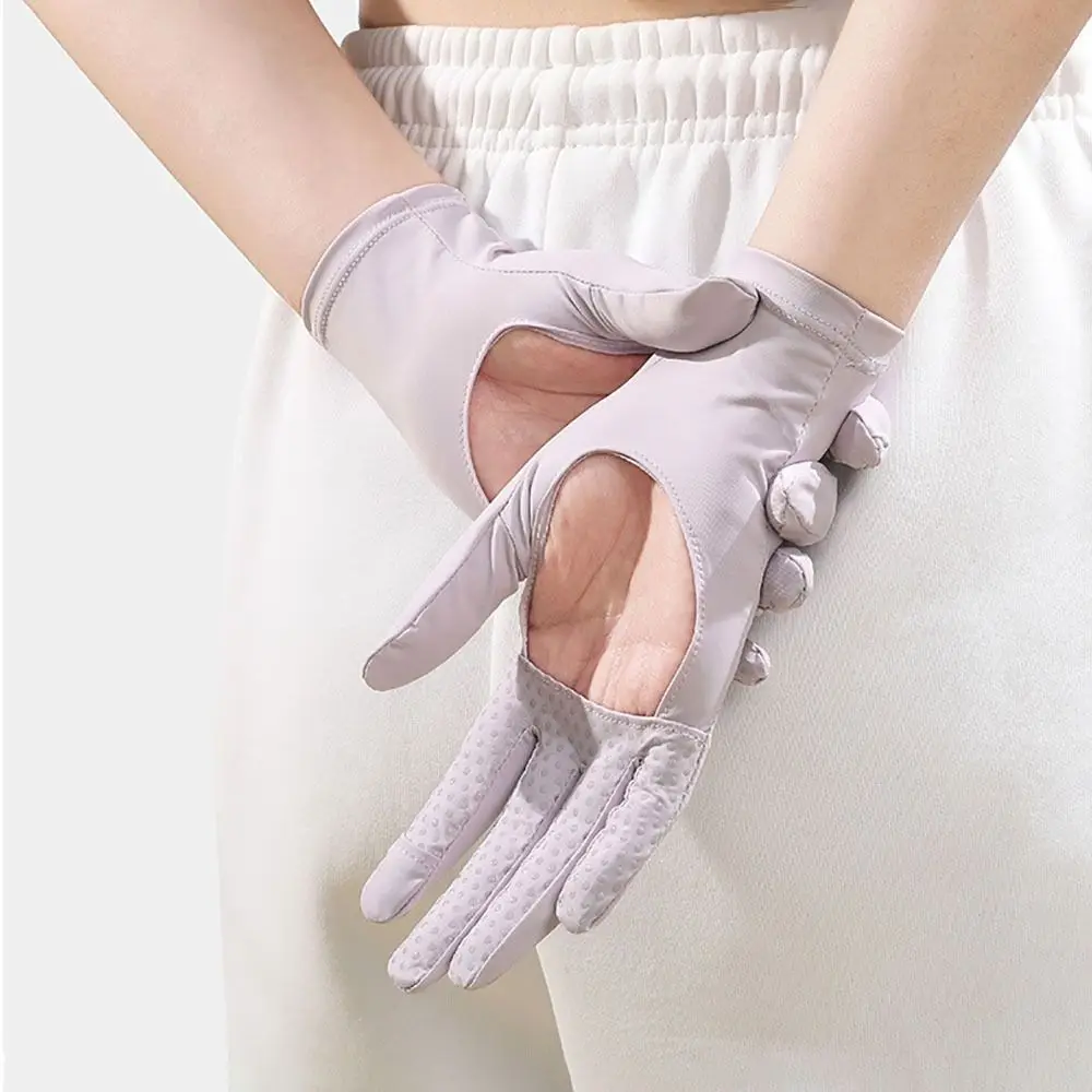 Summer Ice Silk Gloves Women Anti UV Sun Protection Gloves Touch Screen Mittens