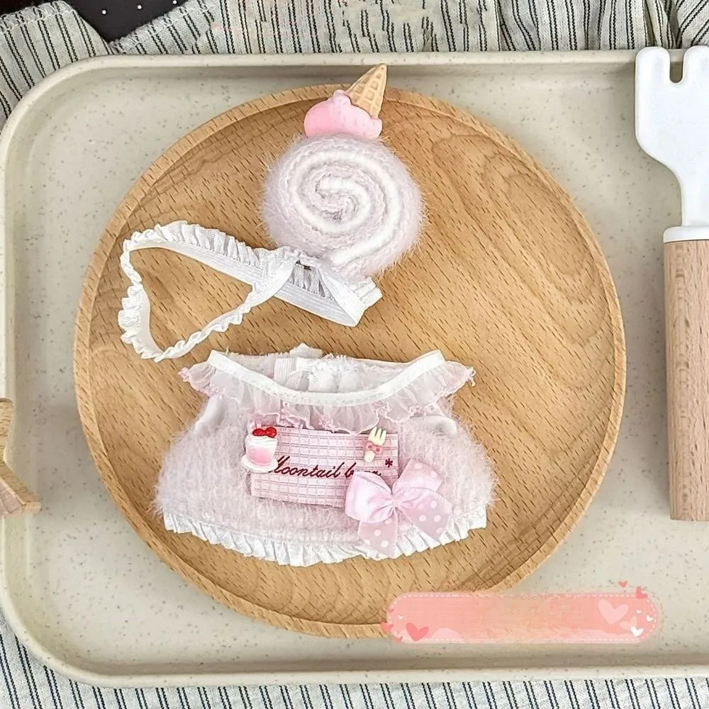 Cute 10cm Clothes Cake Headwear Multicolor Mini Headwear Dress Set Photo Props Mini Hairy Dress Set Changing Dress Game
