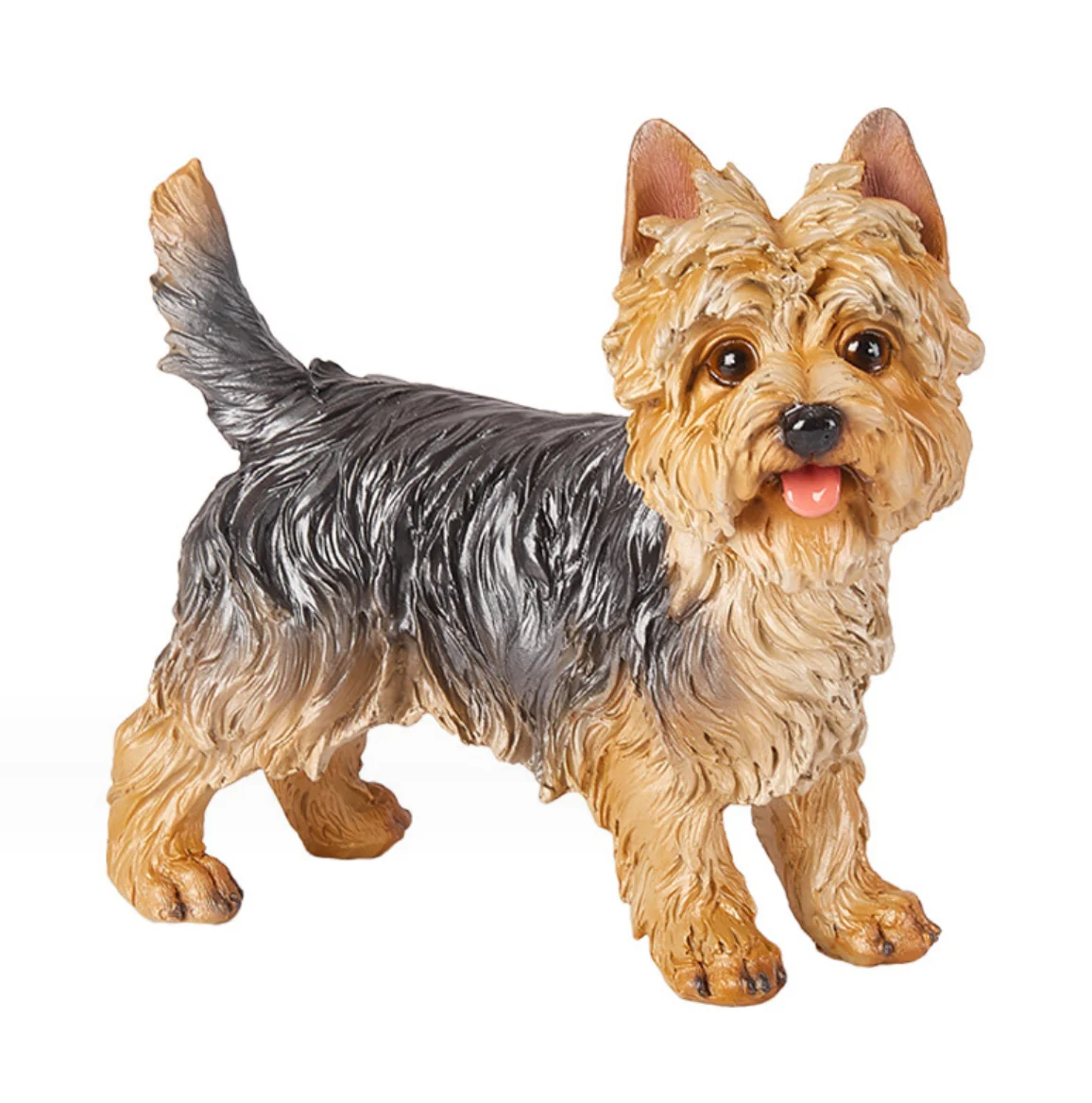 

STLFSmall Statue Yorkshire Terrier Figurine Animal Dog Statue Siberian Husky Dog Statue Artificial for Outdoor Decoration Indoor