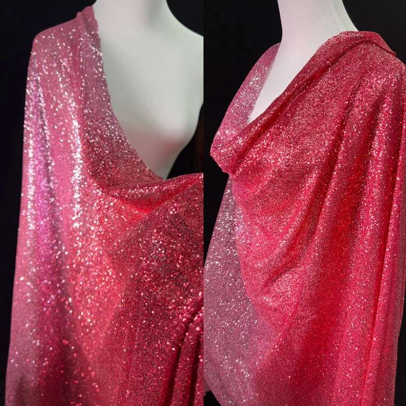

High-density‌ with Gold Foil‌ Sequin Tulle Fabric‌ for DIY Sewing Evening Dress Dance Skirt Performance Costume Material Cloth