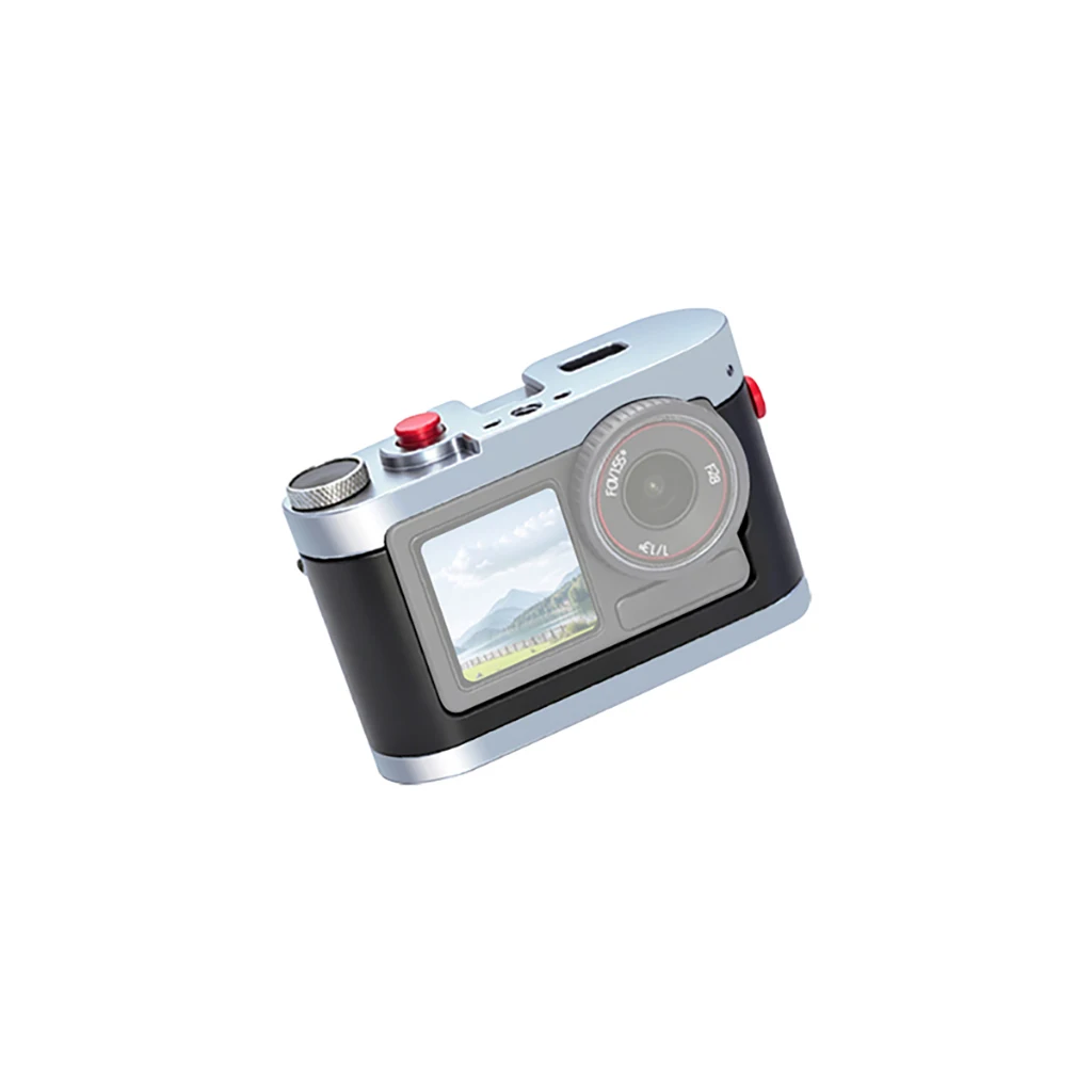 For DJI Action 5 Pro/3/4 Metal Protective Cage with Shutter Button Cold Shoe 1/4