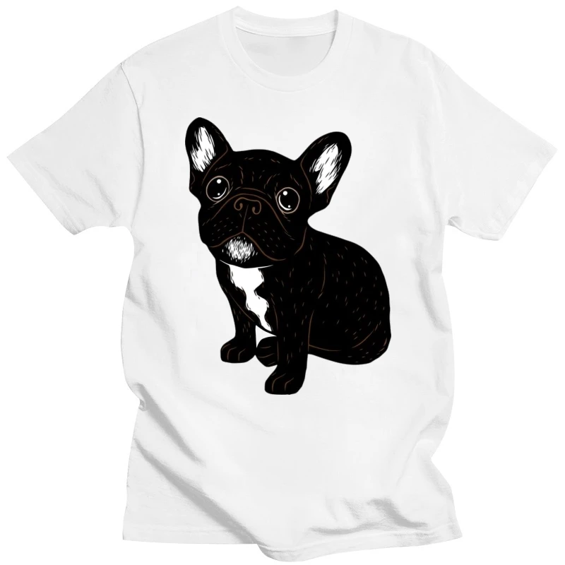 Men Cute Brindle Frenchie Puppy French Bulldog Dog T Shirt Cotton Tops Awesome Short Sleeve Tees Gift T-Shirt Plus Size 4XL 5XL