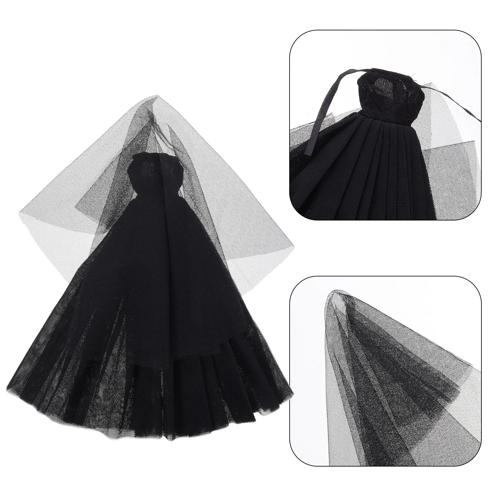 

Черный свадебный комплект для девочек 11 дюймов: черная тюлевая юбка, фата, свадебная одежда, юбка для Хэллоуина/вечеринки/балов