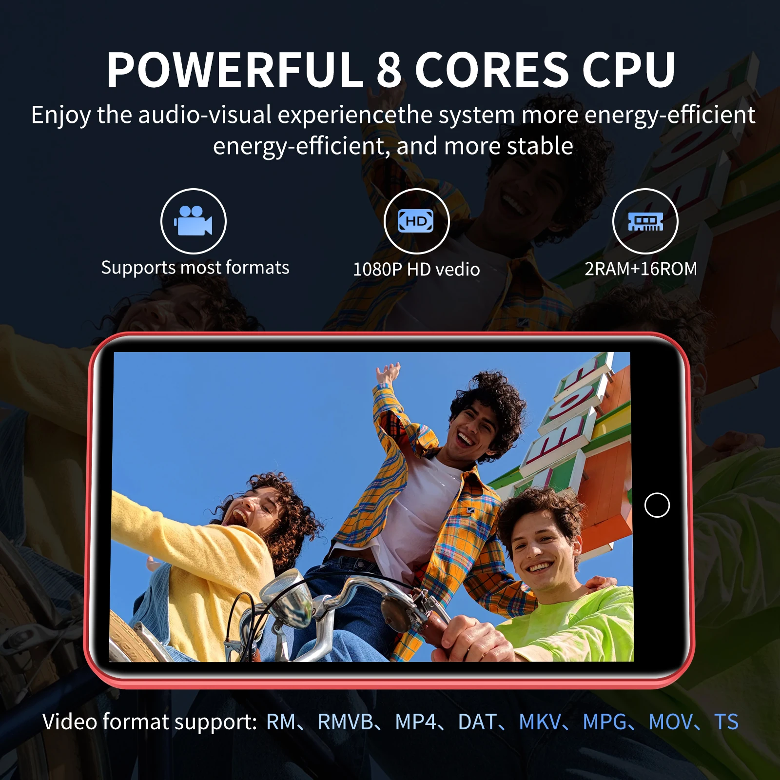 يدعم مشغل MP3 ZAQE بلوتوث وواي فاي، مشغل MP3 MP4 يدعم Spotify Audible、Pandora، حتى 512 جيجابايت