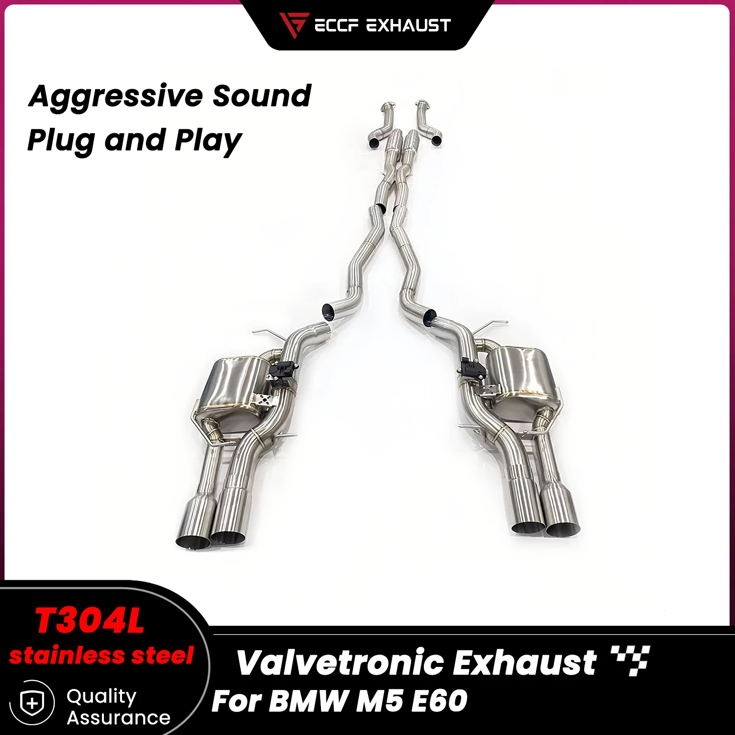 

Выхлопная система Valvetronic из нержавеющей стали с агрессивным звуком для BMW M5 E60: улучшение производительности, простая установка