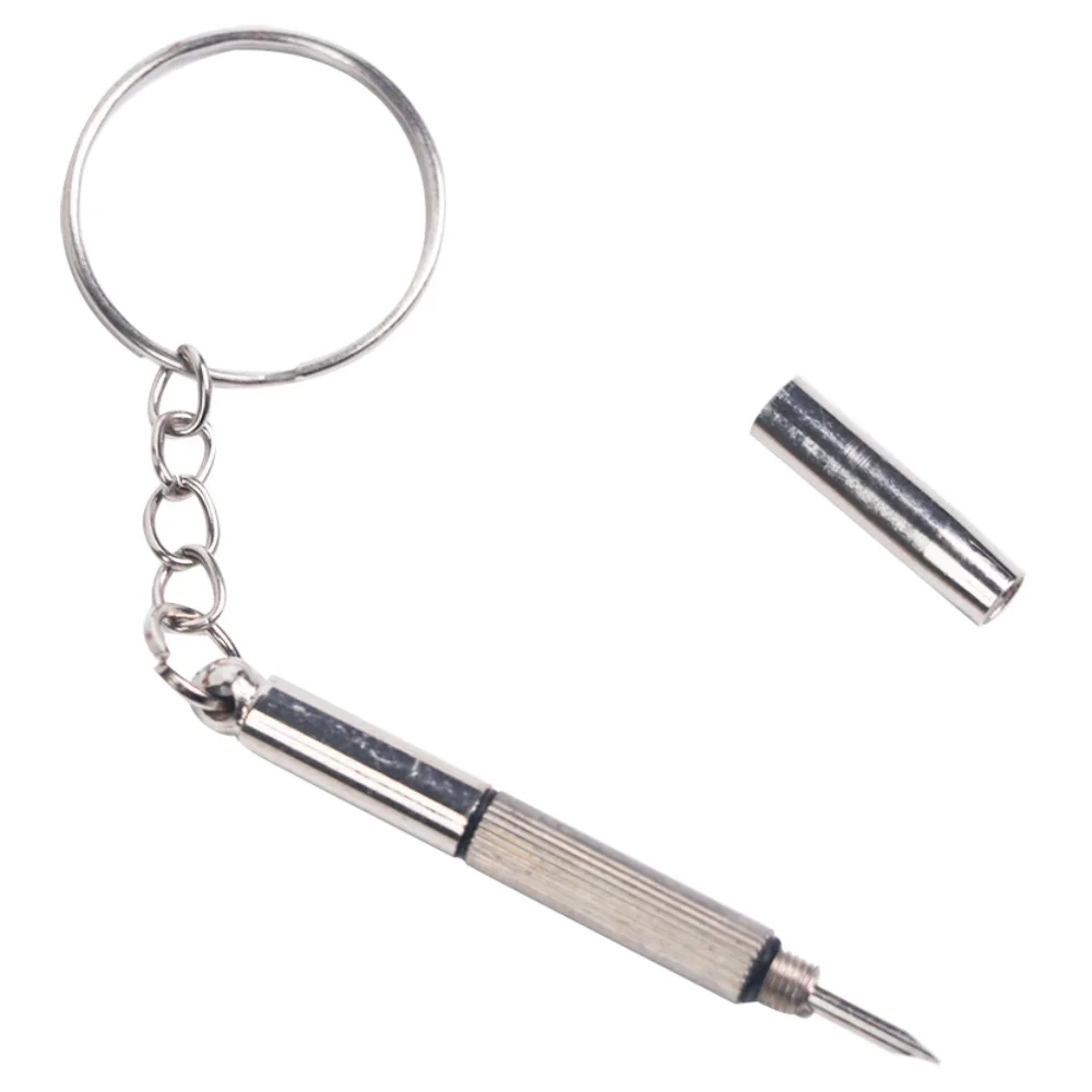 

3-in-1 Keychain Portable Screwdriver Tool for Glasses Watch Jewelry Repair Flat & Phillips Nut Driver