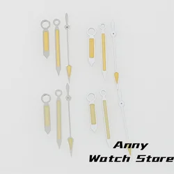 Watch accessories with silver edge/white edge With Green Luminous Watch hands suitable for NH35 NH36 2824 pt 2836 movement
