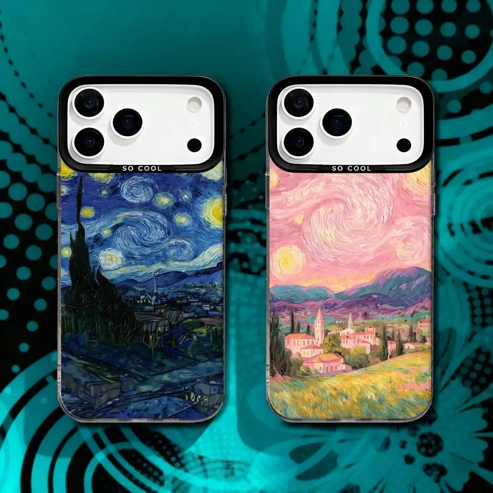 

Vintage Van Gogh Pattern For iPhone 17,16,15,14,13,12,11,X,8,7,Pro,Max,Plus,SE4,Air,Mini Durable Hard Shell Matte