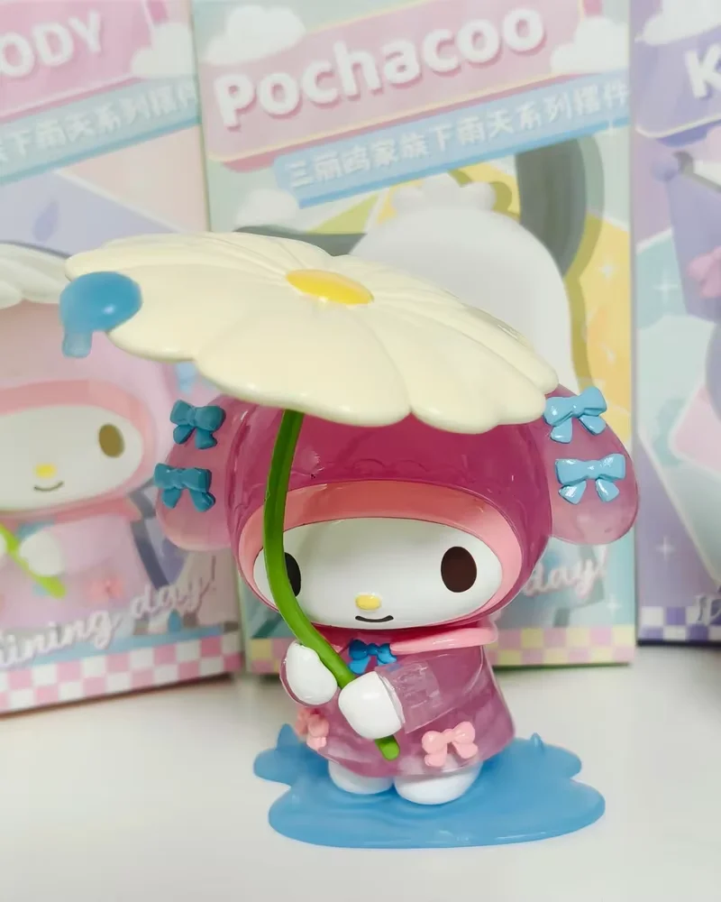 

Серия Rainy Day, слепая коробка-сюрприз Kuromi Pompompurin My Melody Pochacco, милая кукла, модное украшение для рабочего стола