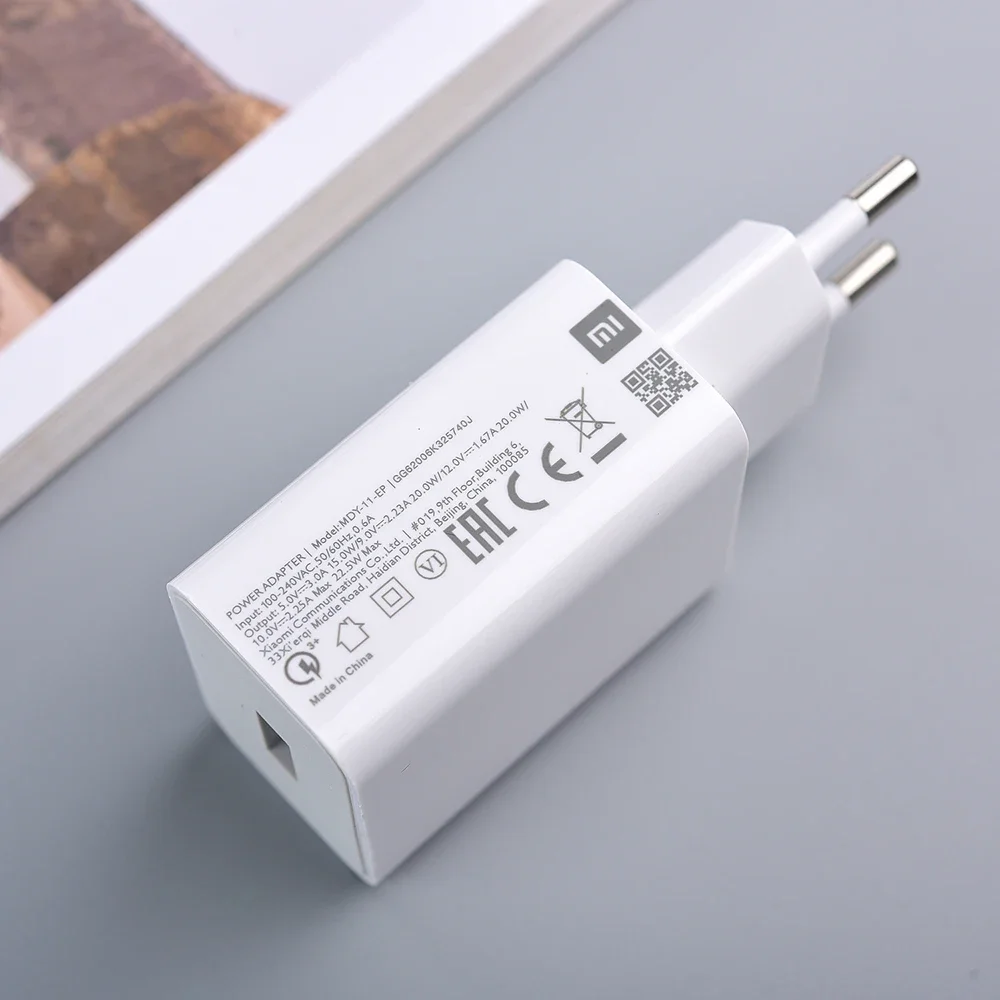 For Xiaomi 22.5W EU Charger Fast Turbo Charge Power Adapter for Redmi Note Mi Poco F1 pro Compatible with Multiple Models