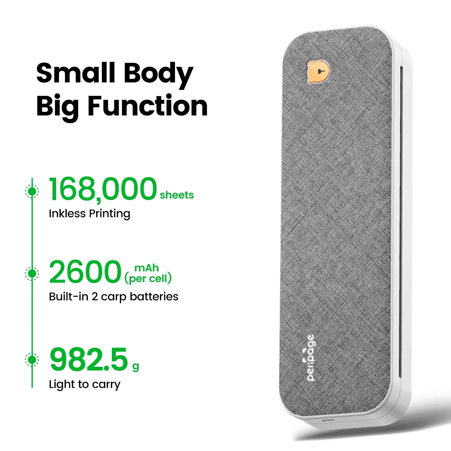 PeriPage A40 Continuous Thermal A4 Printer Wireless PDF Webpage Contract Picture Printers Maker 210mm Paper No Ink or Toner