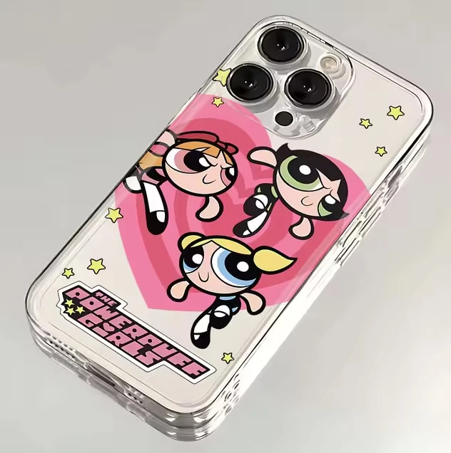 Powerpuff Girls Soft Silicone Case for iPhone 15 14 Plus 13 12 11 X XS XR Pro Max Mini 8 7 6 6S Plus