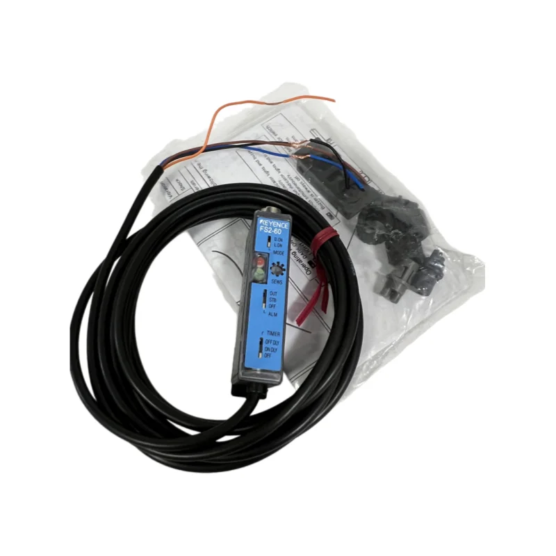 KEYENCE FS2-60 FS2-62 FS2-65 FS2-60P FS2-65P Fiber Optic Sensor Amplifier Cable Type NPN Used for Occlusion Detection in Stock