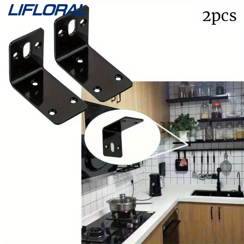

2pcs Thickening Right Angle Brackets 90 Degree L Shape Corner Brackets Heavy Duty Wide Metal Corner Braces Shelf