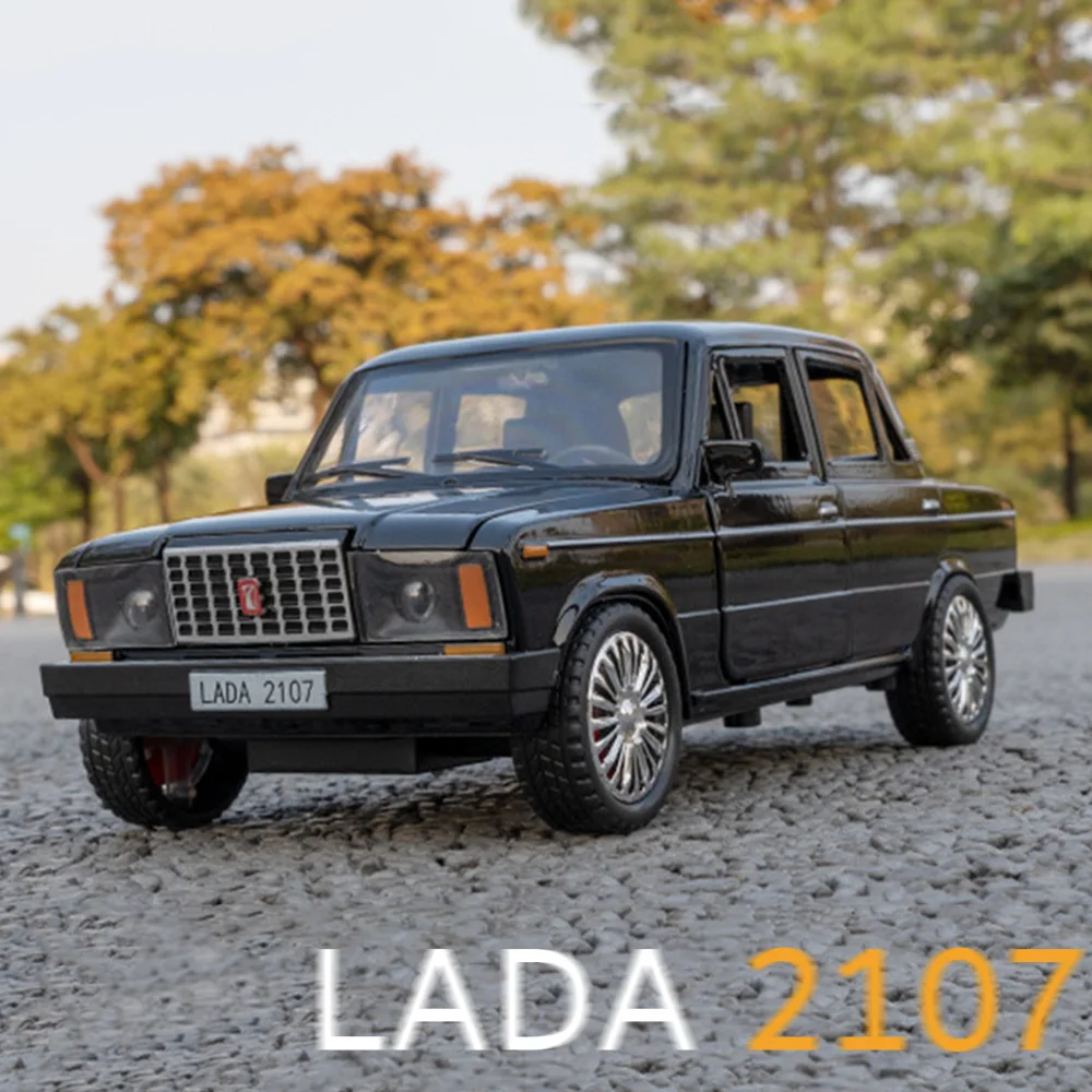 1:18 Rusia LADA 2107 NIVA aleación modelos fundidos coche de juguete 6 puertas sonido abierto luz extraíble vehículo recoger regalo juguetes para niños