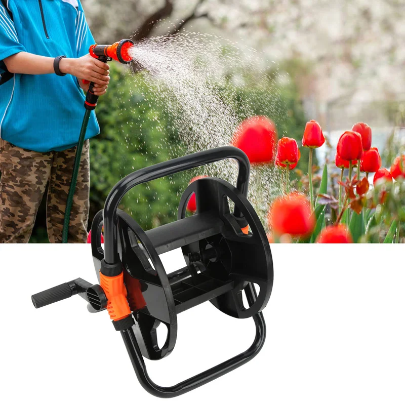 Hose Reel Set Pipe Reel Water Pipe Storage Rack Premium ABS Single Arm Tool For Car Washing Garden Watering Fire Fighting