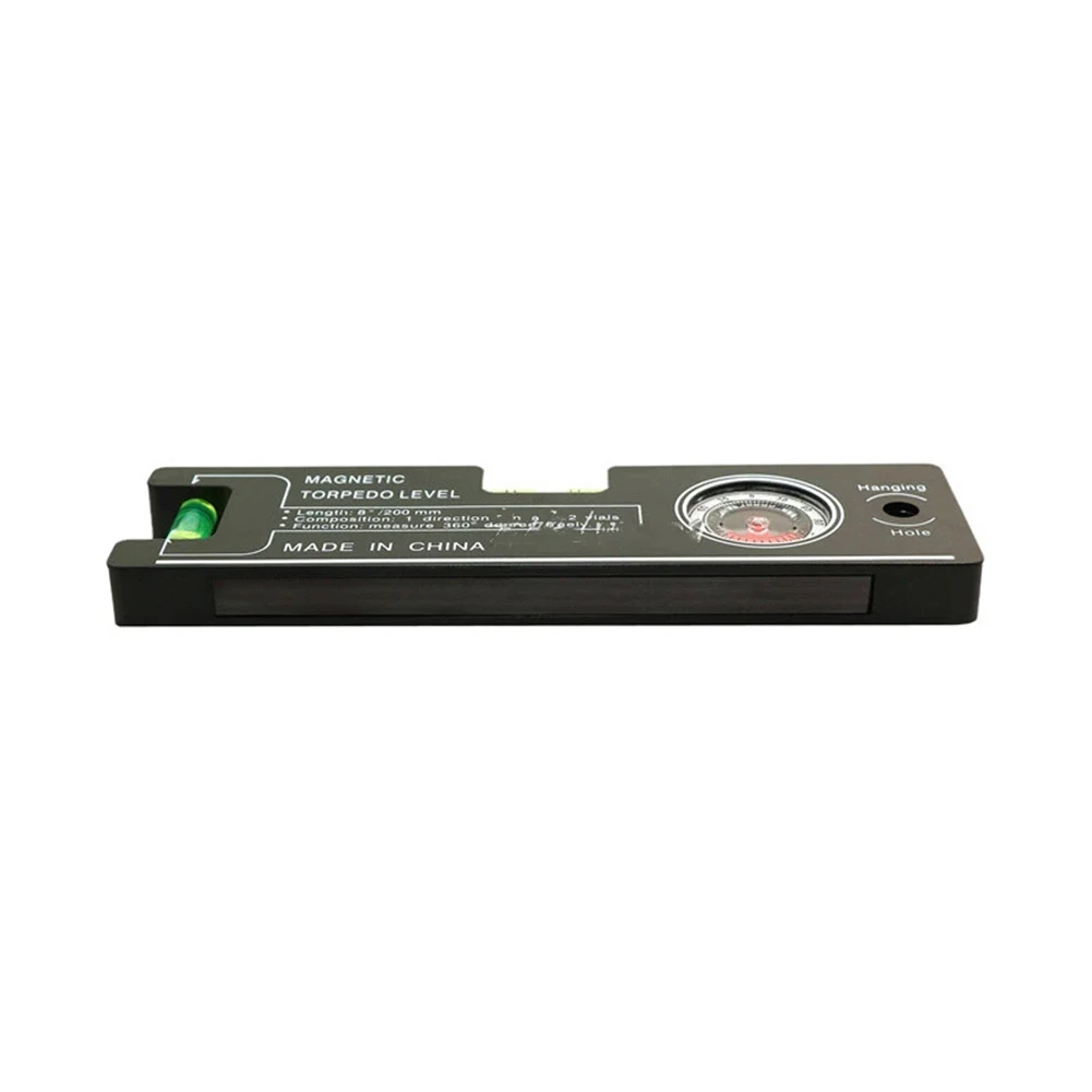 Horizontal Ruler Angle Meter Level Measure Tool 90′ Acrylic+ABS Plastic Black Horizontal Bubble Ruler Brand New