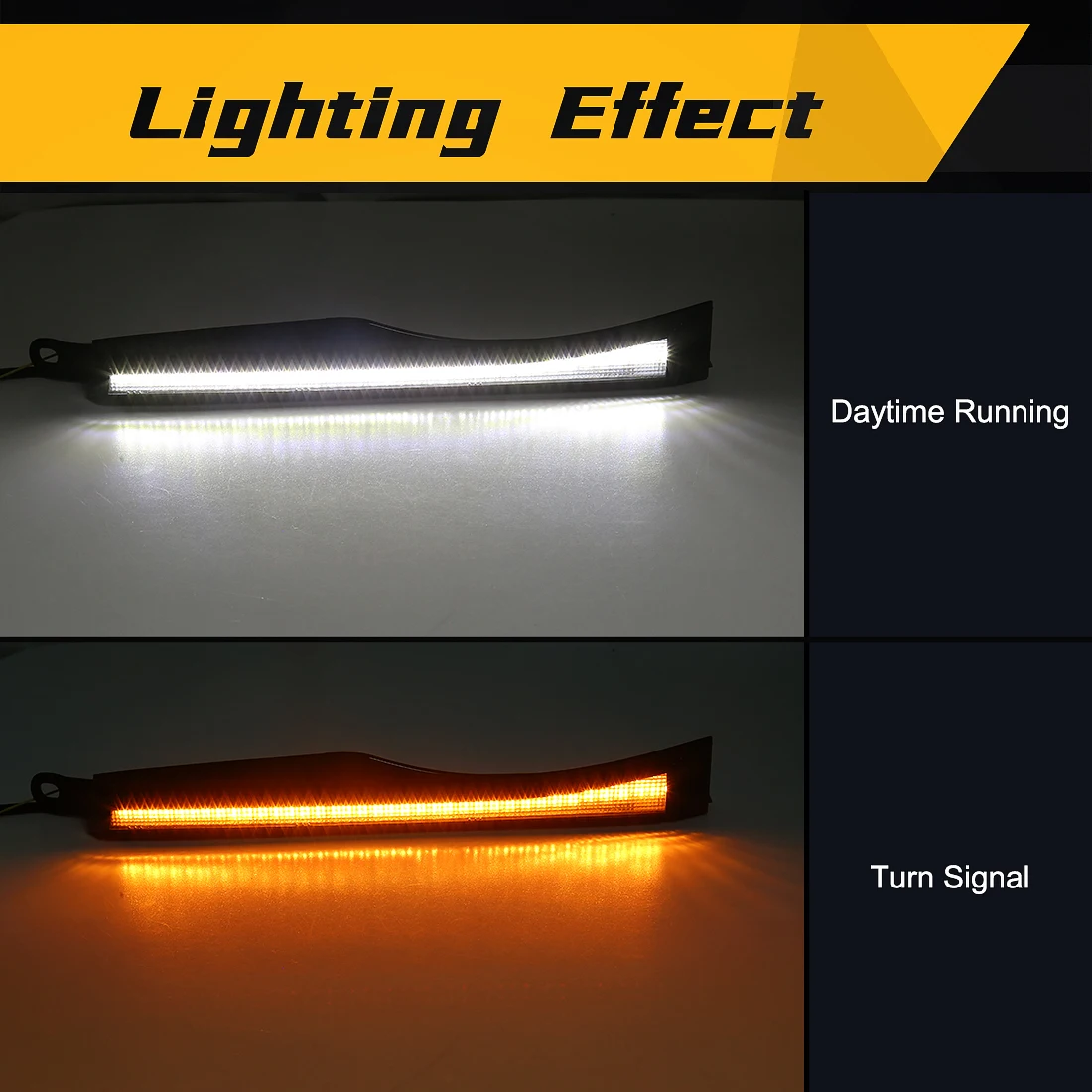 For Toyota Tacoma 2005 2006 2007 2008 2009 2010 2011 Car LED Daytime Running Light White DRL Yellow Dynamic Turn Signal Lamp 12V