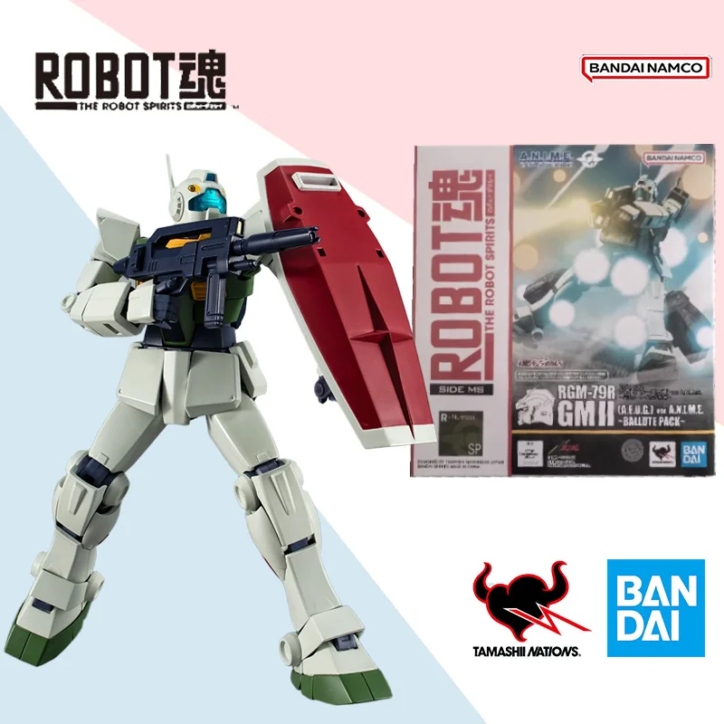 Bandai original ROBOT Spirit RMS-179 GM II (A.E.U.G.) ver.A.N.I.M.E. BALLUTE PACK Mobile Suit Zeta Gundam figura de acción juguete para regalo
