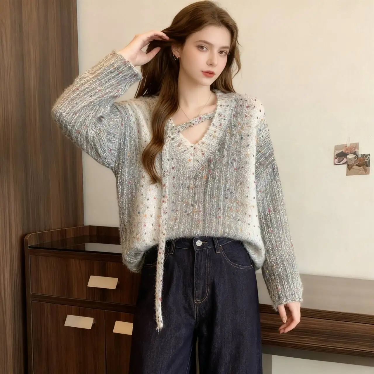 Sweaters Jumpers Pullovers Women Long Merino Effortless Layering Regular BF Y2K OL Professional Work Business Commute Autumn Fit