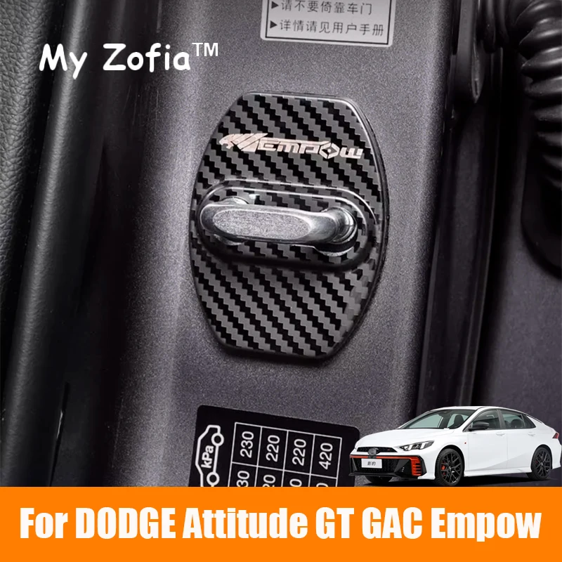 

For New DODGE Attitude GT GAC Empow 2024 2025 Car Door Lock Protective Cover Door Stopper Decorations Stickers Auto Accessories