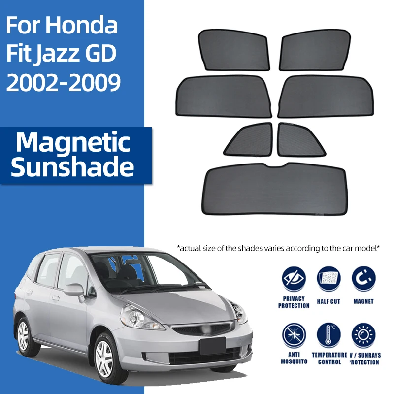 

For Honda Jazz GD Fit Mk1 2001-2008 Front Windshield Car Sunshade Shield Rear Baby Side Window Sun Shade Visor Magnetic Curtain