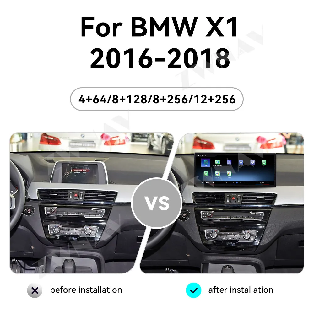 Android 13 Car Radio 12.3” Ultra-thin Screen For BMW X1 2016-2018 Navigation Wireless GPS Player Stereo Multimedia Player