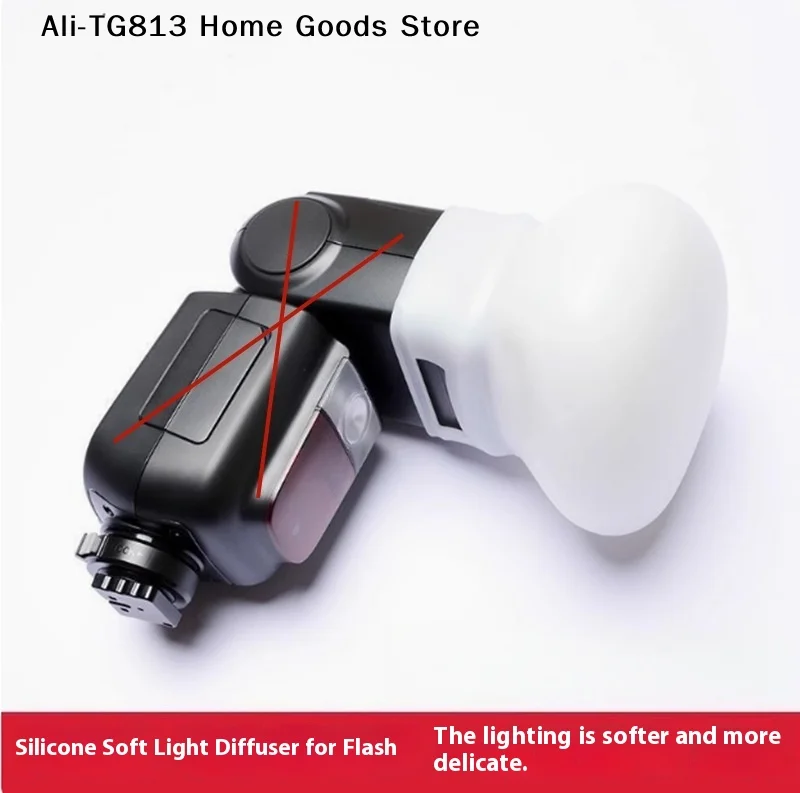 [TG813] 1 Peça Difusor Bounce Dome de Silicone Macio para Flash GODOX Nikon Sony Olympus Fujifilm Panasonic Yongnuo Speedlite
