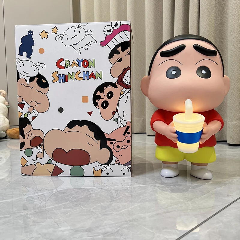 Spot Coke 35cm Crayon Shin Chan Patting Night Light Cute Cartoon Handmade Anime Accessories Trendy Play Birthday Gift