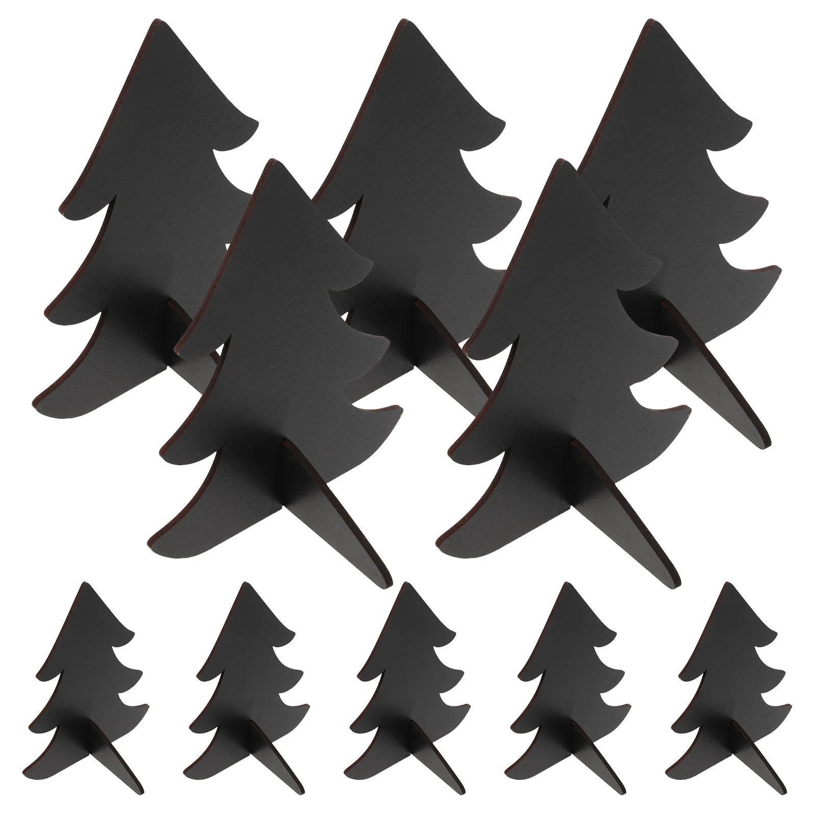 

12Pcs Mini Wood Chalkboard Signs Christmas Tree Double Sided Writable Boards Rustic Holiday Party Food Labels Wedding Table