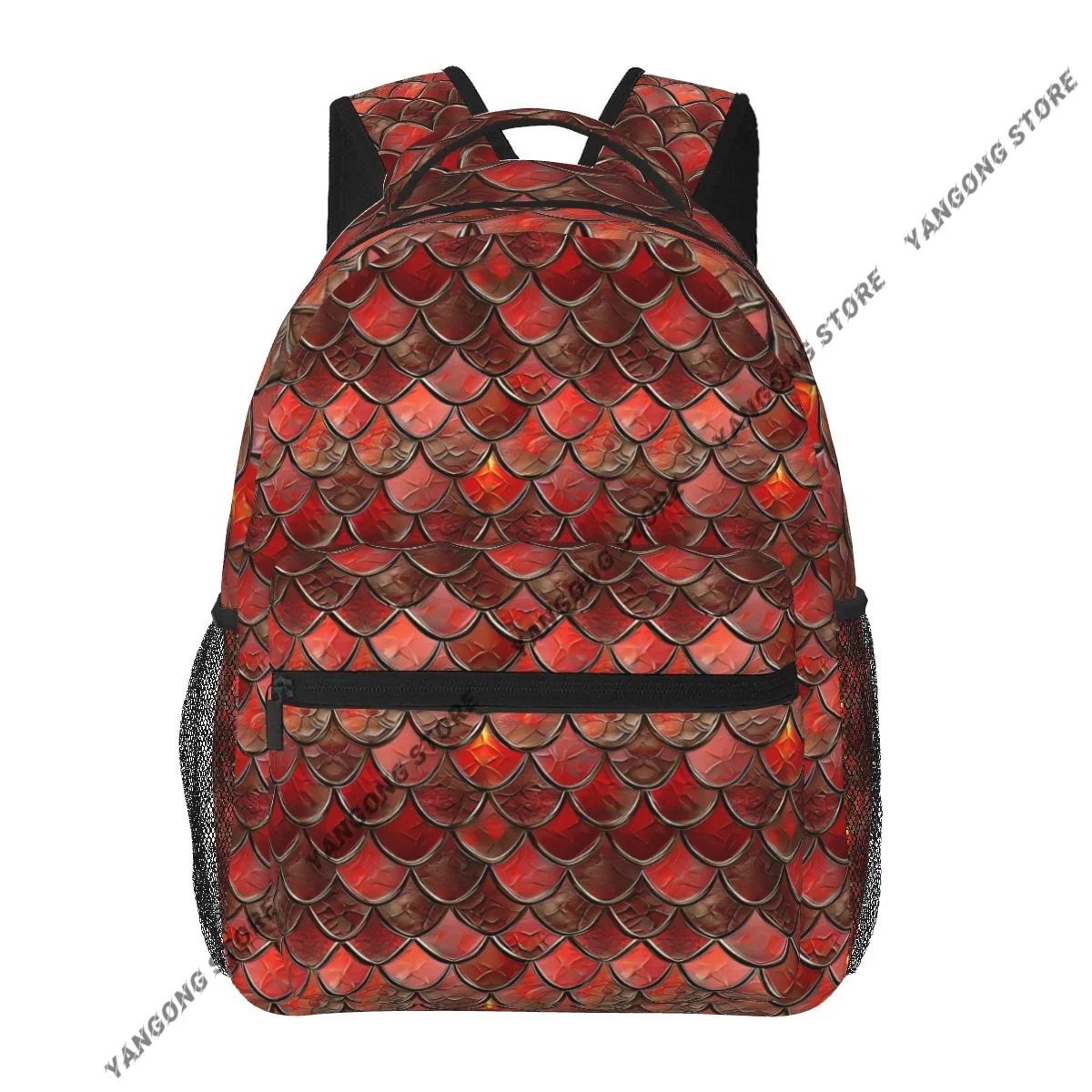 Fashion Backpack Women Men Unisex Students Backpacks Mermaid Dragon Scales Travel bag Bookbag